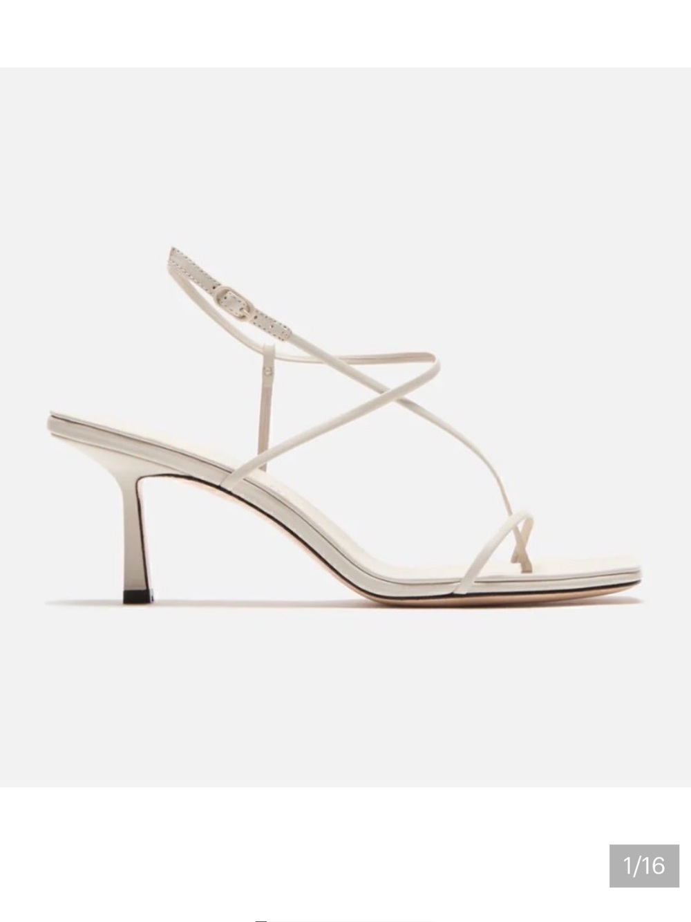 Studio Amelia Crossfront 70 Heels shoes white strappy wedding party Revolve 9